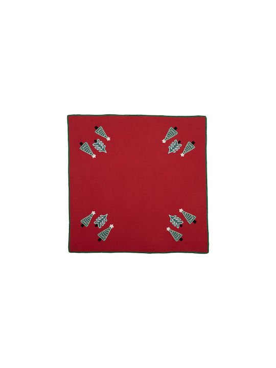 Nef-Nef Homeware Christmas Tablecloth Fabric Red L100xW100cm.