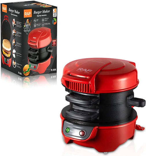 Aparat pentru Mini Burgeri R.666 600w Roșu