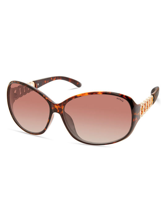 Guess Women's Sunglasses with Brown Tartaruga Frame and Brown Gradient Lens GF0404/52F