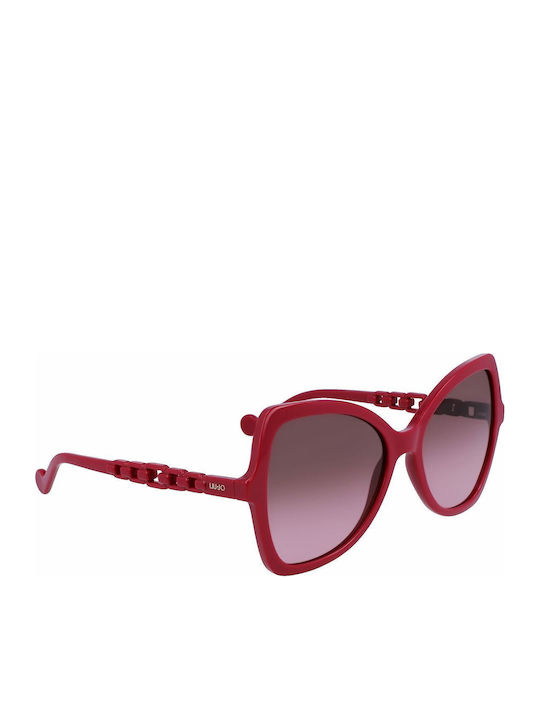 Liu Jo Women's Sunglasses with Pink Plastic Frame and Pink Lens