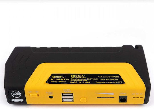 Portable Car and Motorcycle Battery Starter 68800mAh with Power Bank USB Pump and Flashlight 12V