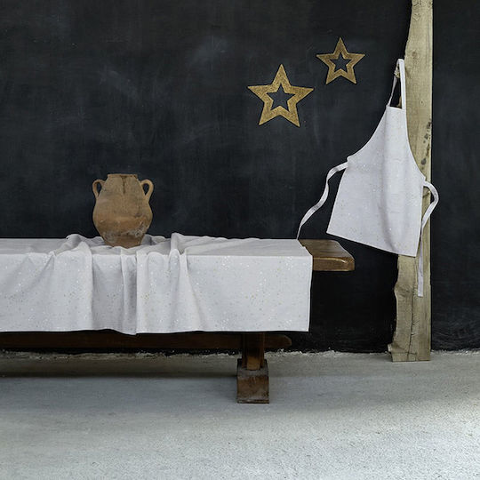 Nima Starry Night Χριστουγεννιάτικη Ποδιά Κουζίνας Υφασμάτινη Γκρι