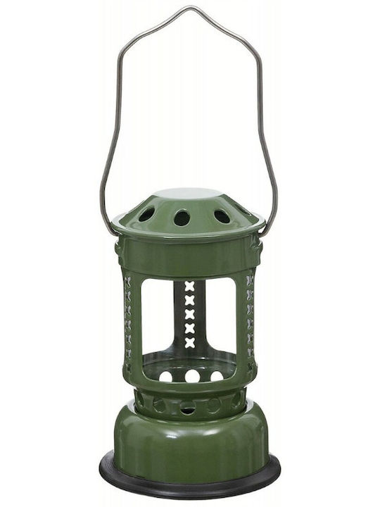 Fox Outdoor Christmas Glass Green Lantern 4cm