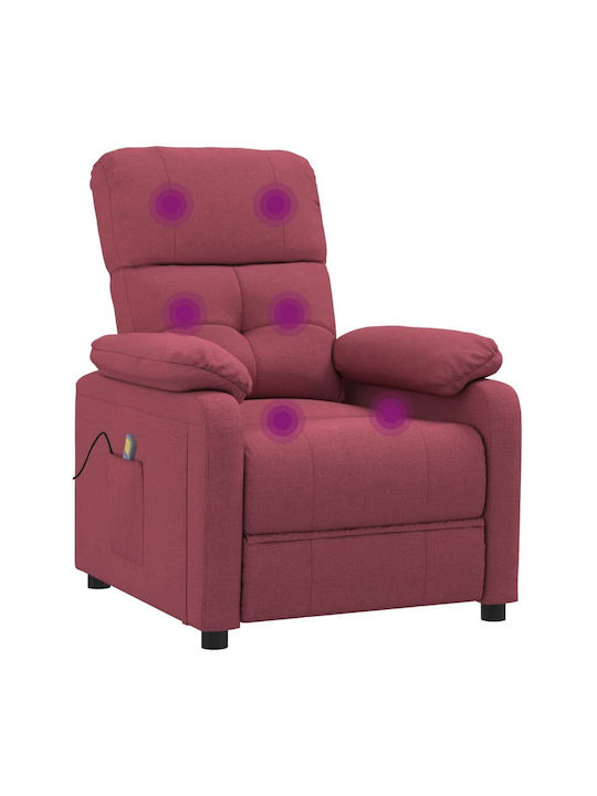 Fotoliu Relax Masaj Bordeaux, Red 73x90x100cm