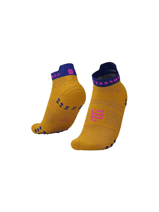 Compressport Racing Laufsocken Gelb 1 Paar