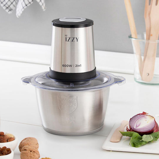 Izzy IZ-6904 Multi Chopper 600W mit Behälter 1,8l Inox