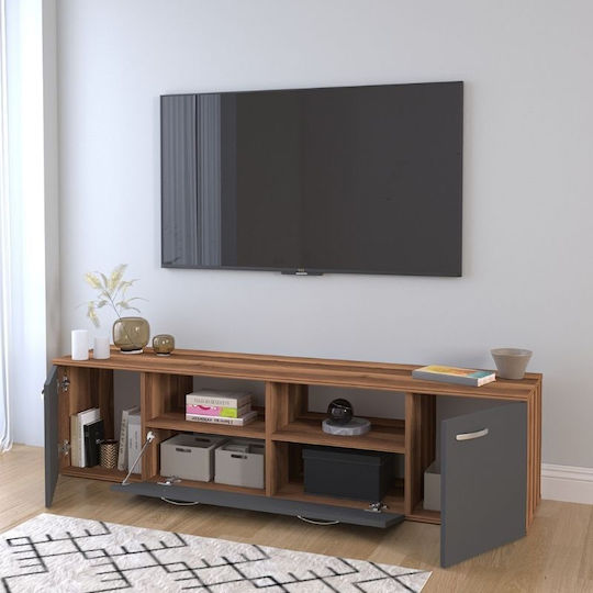 Girit Floor-Standing Walnut - Anthracite 181.3x41x46.2 cm Girit Floor-Standing Walnut - Anthracite 181.3x41x46.2 cm