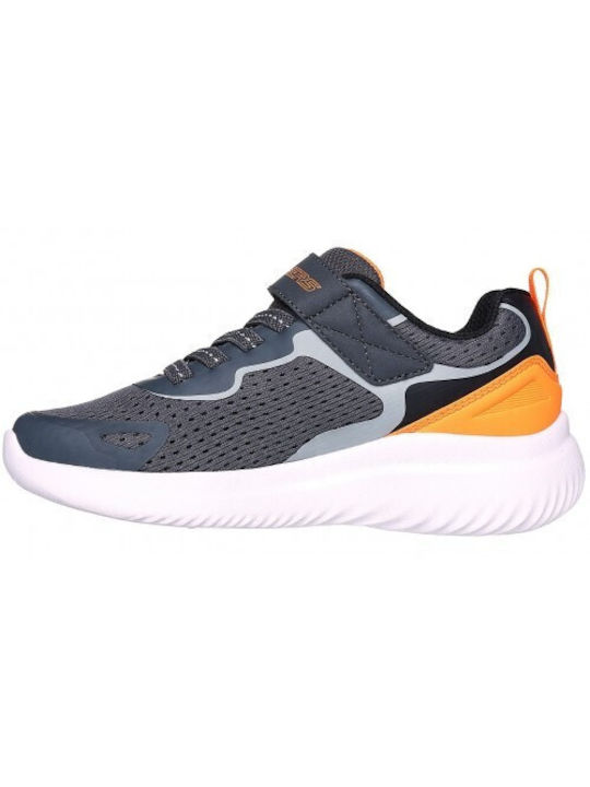 Skechers Sneaker Kids Sports Shoes Running with Hoop & Loop Closure Gray