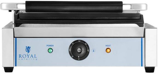 Grătar de Contact cu Plăci Netede pe Ambele Părți Panini 2200w 230v Royal Catering