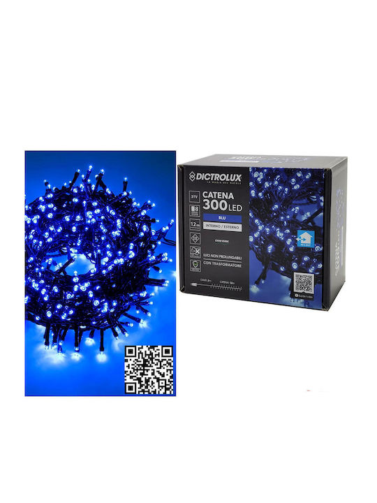 300 Λαμπάκια LED 14μ. Μπλε σε Σειρά 300 Λαμπάκια LED 14μ. Μπλε σε Σειρά