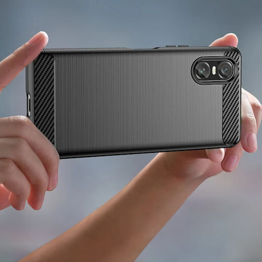 Back Cover Plastic / Silicon Negru (Xperia 10 VI)