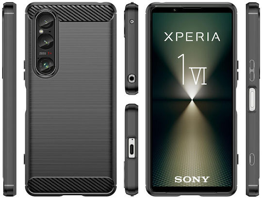 Umschlag Rückseite Kunststoff / Silikon Schwarz (Xperia 1 VI - Xperia 1 VI)