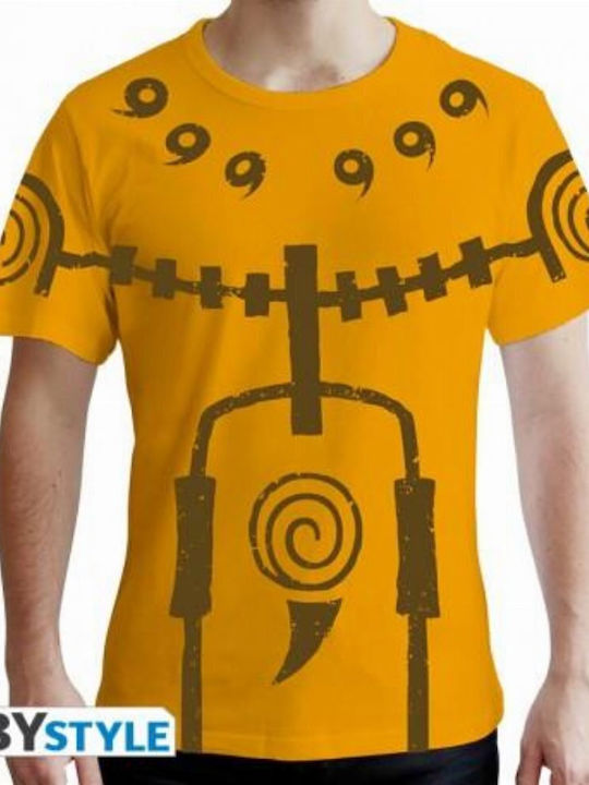 Abysse Shippuden Chakra Mode T-shirt Naruto Yellow Cotton