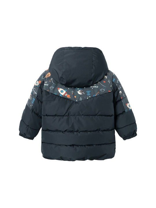 Name It Kids Quilted Jacket with Hood Blue