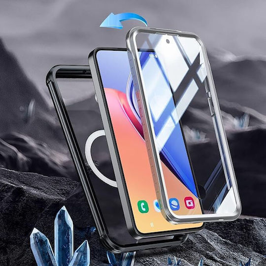 Удароустойчив калъф с протектор за екран Magsafe за Samsung Galaxy S24, черен