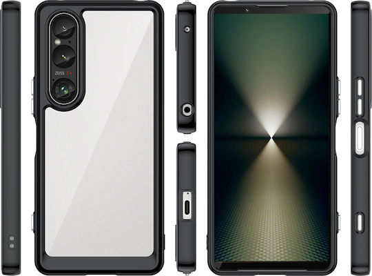 Θήκη Sony Xperia 1 Vi Fusion Hybrid Διαφανής Μαύρη