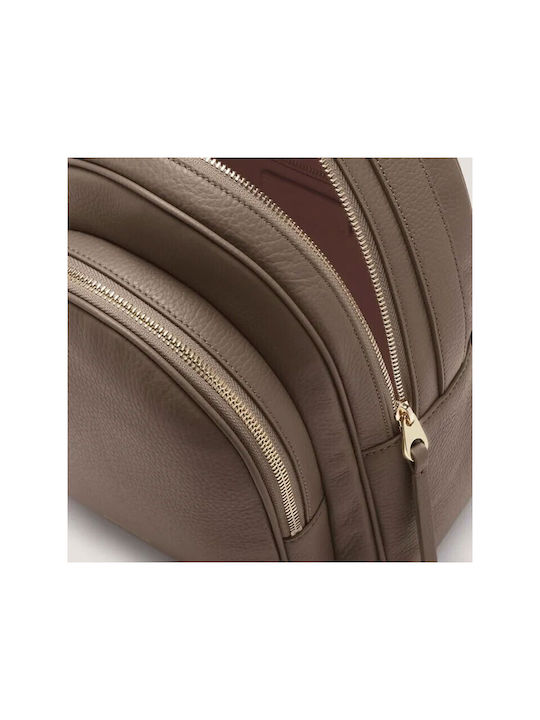 Leder Damentasche Rucksack Braun