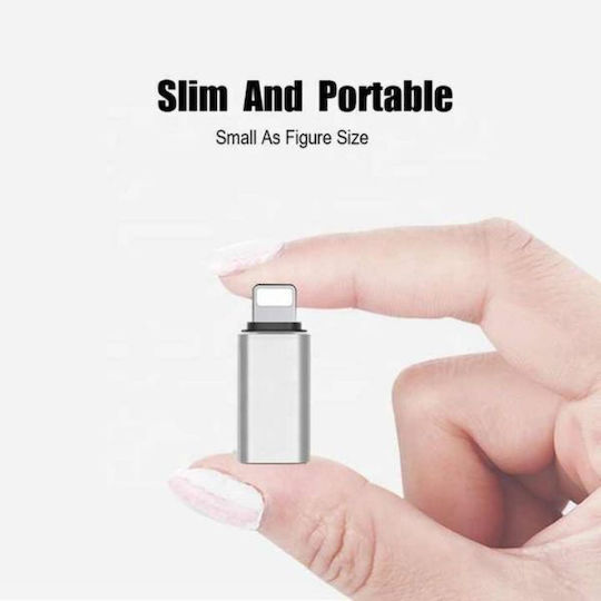 Adaptor Încărcare Rapidă Micro Usb Lightning Redare Muzică Transfer Date Argintiu