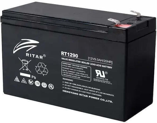 Оловно-киселинна батерия Ritar Rt1290 AGM 12V 9Ah 151 65 94 мм клема 2