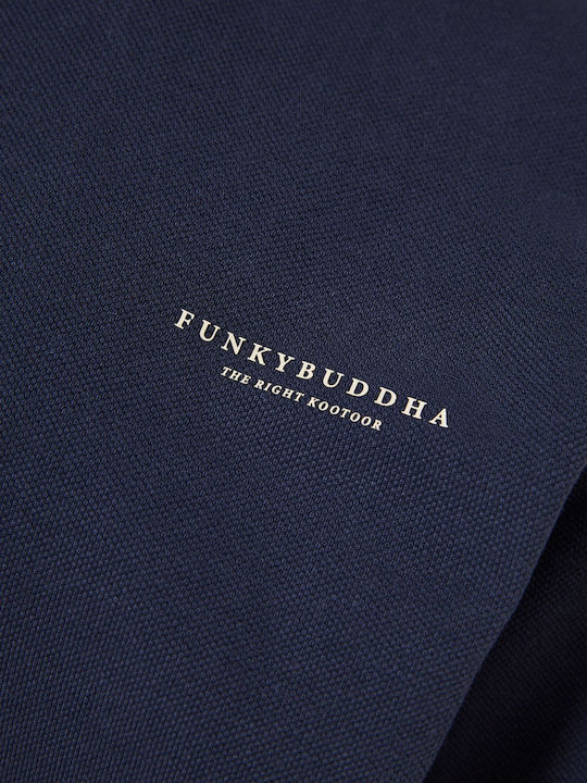 Funky Buddha Polo Blouse Navy Blue