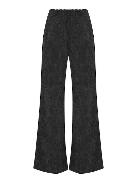 Moutaki Women's Fabric Trousers Charcoal