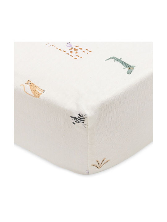 Jollein Baby Sheet Crib Flannel Fitted Beige 60x120cm
