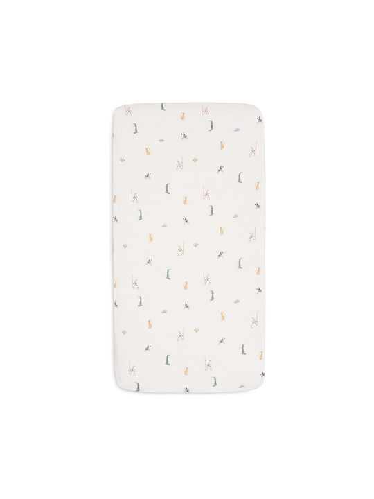 Jollein Baby Sheet Crib Flannel Fitted Beige 60x120cm