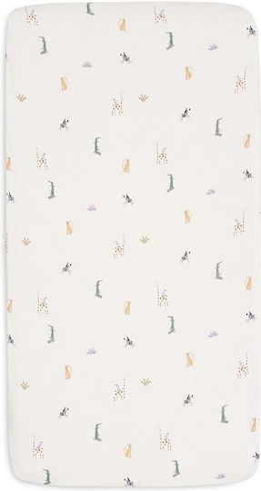 Jollein Baby Sheet Crib Flannel Fitted Beige 60x120cm