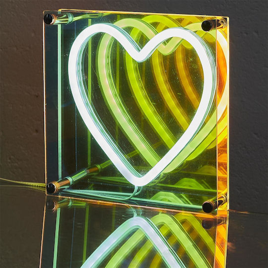 The Home Deco Factory Neon Διακοσμητικό Φωτιστικό LED Καρδιά 18x18x3.3εκ.