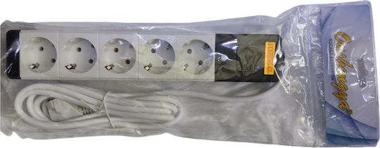 Socket Πολύπριζο 5 Θέσεων με Διακόπτη
