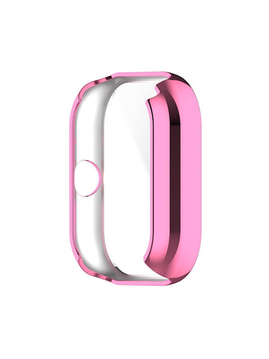 2-in-1 Hüllen-Bildschirmschutz für Xiaomi Redmi Watch 3 Lite Watch 3 Active Pink