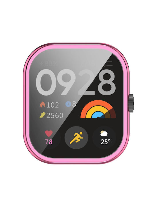 2-in-1 Hüllen-Bildschirmschutz für Xiaomi Redmi Watch 3 Lite Watch 3 Active Pink