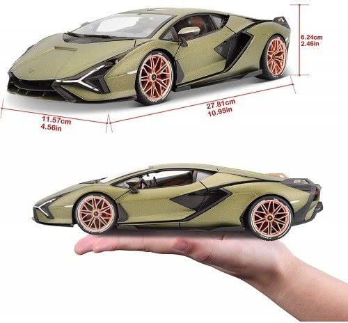 Bburago Car Lamborghini Sian FKP 37 - Green 1:18 For 3+ Years (Various Designs) 1pc