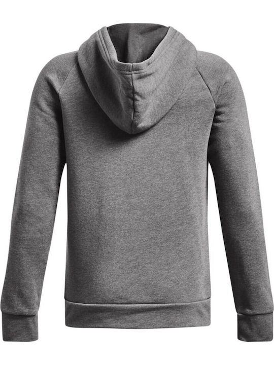 Fleece Παιδικό Φούτερ με Κουκούλα και Τσέπες Grey Rival