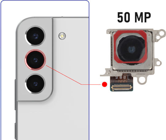 Cameră principală spate Clappio Samsung Galaxy S22 S22 Plus 50mp Negru