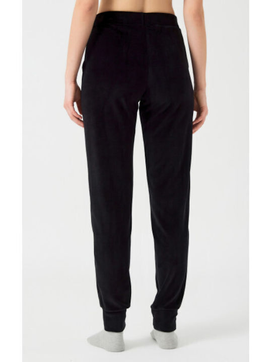 Minerva Winter Cotton Women's Pyjama Pants Black