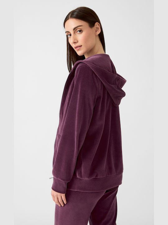 Minerva Winter Women's Cotton Pyjama Jacket Purple