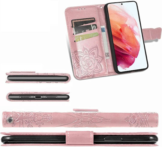 Butterfly Book Δερματίνης / Πλαστικό / Σιλικόνης Ροζ (Oppo A80 5G)