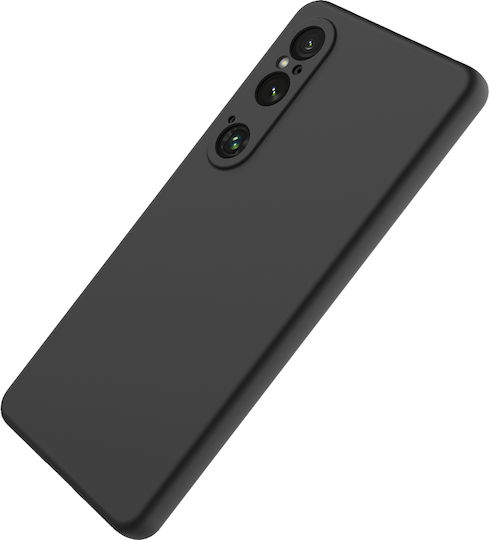 Umschlag Rückseite Silikon Schwarz (Xperia 1 VI - Xperia 1 VI)