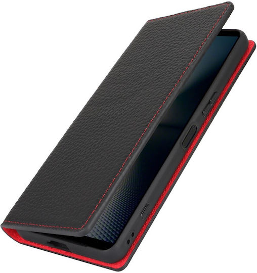 Brieftasche Leder / Kunststoff / Silikon Schwarz (Xperia 1 VI - Xperia 1 VI)