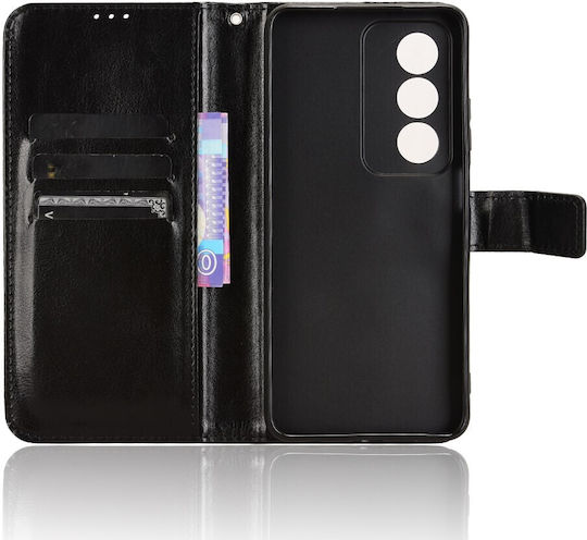 Wallet Synthetic Leather / Plastic / Silicone Black (Oppo A80 5G)