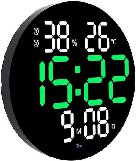 Ceas de Perete Digital Plastic Alb