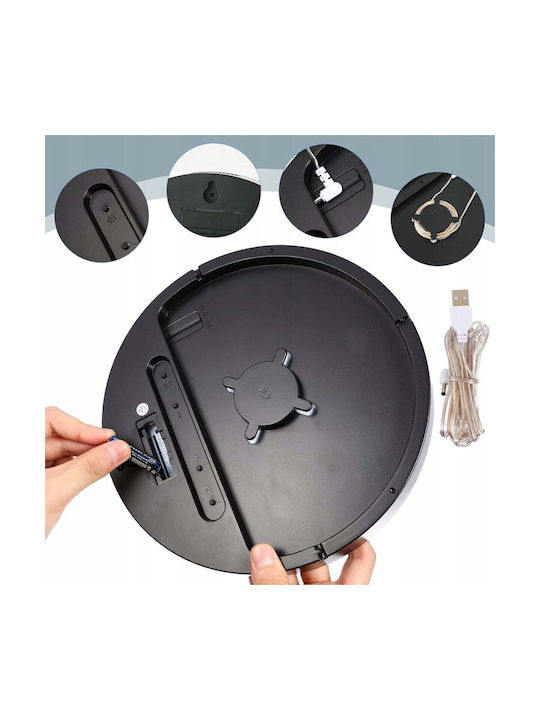Ceas de Perete Digital Plastic Alb