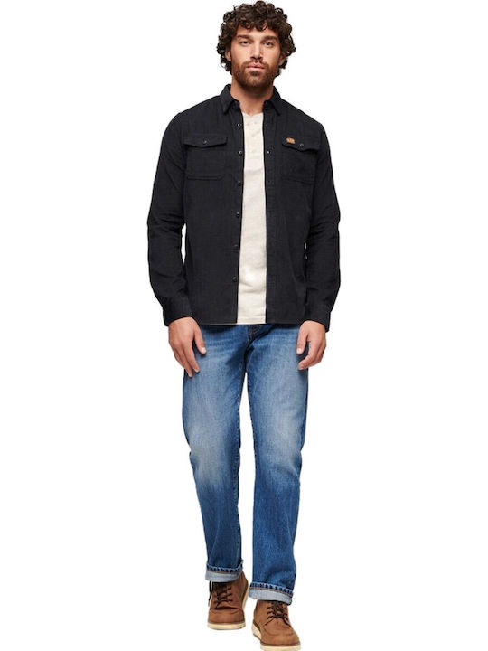 M D2 Ovin Langärmlig Flanell Hemd Blueblack