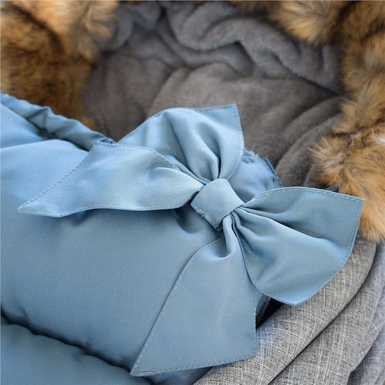 Universal Sac de picioare pentru cărucior Impermeabil Albastru cu căptușeală Fleece 90x45εκ.