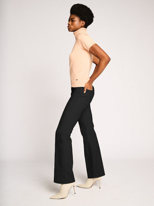 Beatrice Damen Stoff Hose in Bootcut Passform Schwarz