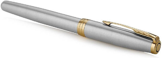 Parker Sonnet Inox Писалка Medium Сива с Черно Мастило