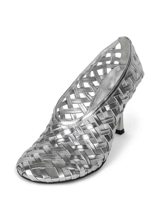 Jeffrey Campbell Silver Heels Encaged-h Metallic