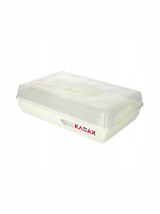 Kadax Plastic Container Cake Pastries Rectangular Large Box