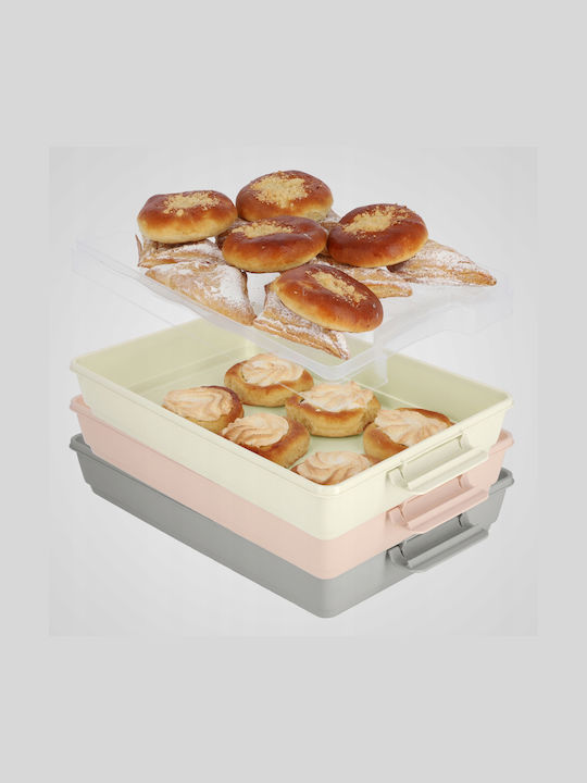 Kadax Plastic Container Cake Pastries Rectangular Large Box